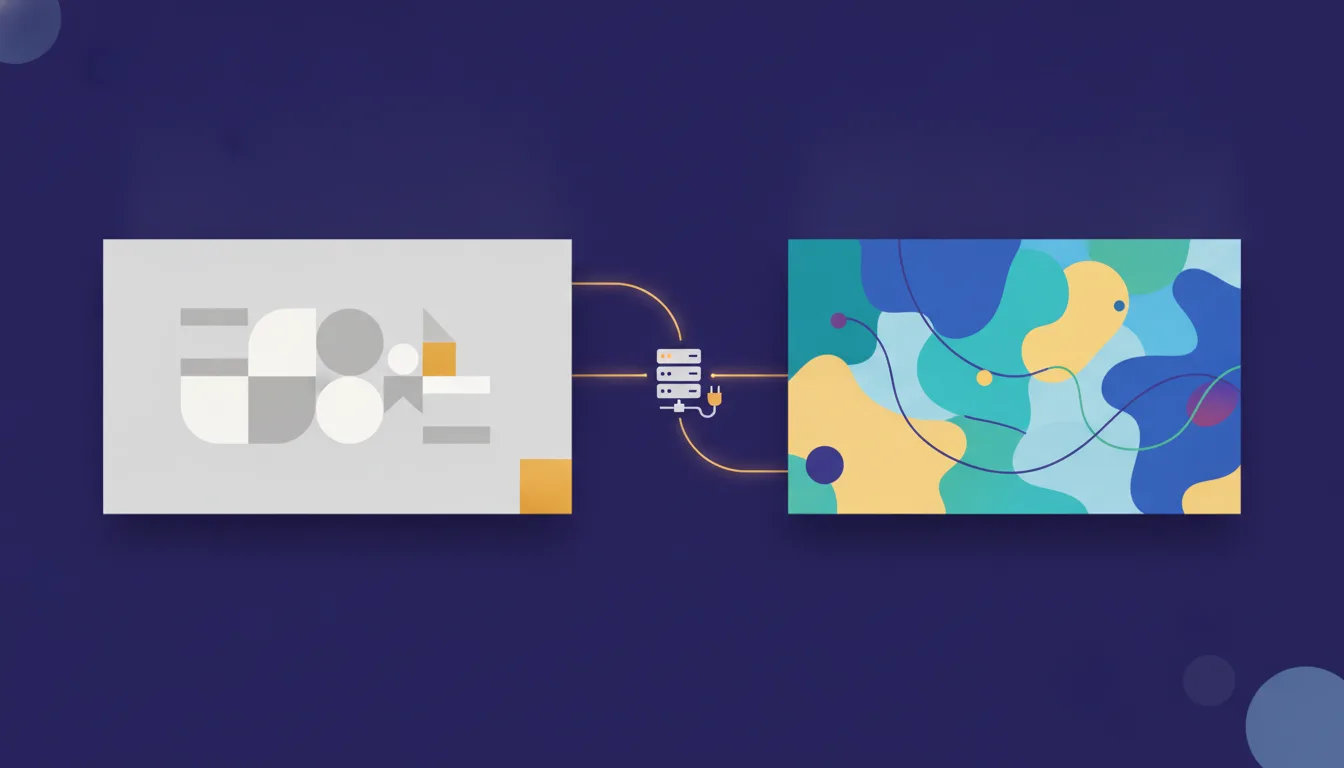 A blog post cover being assembled from a title card and an AI-generated illustration
