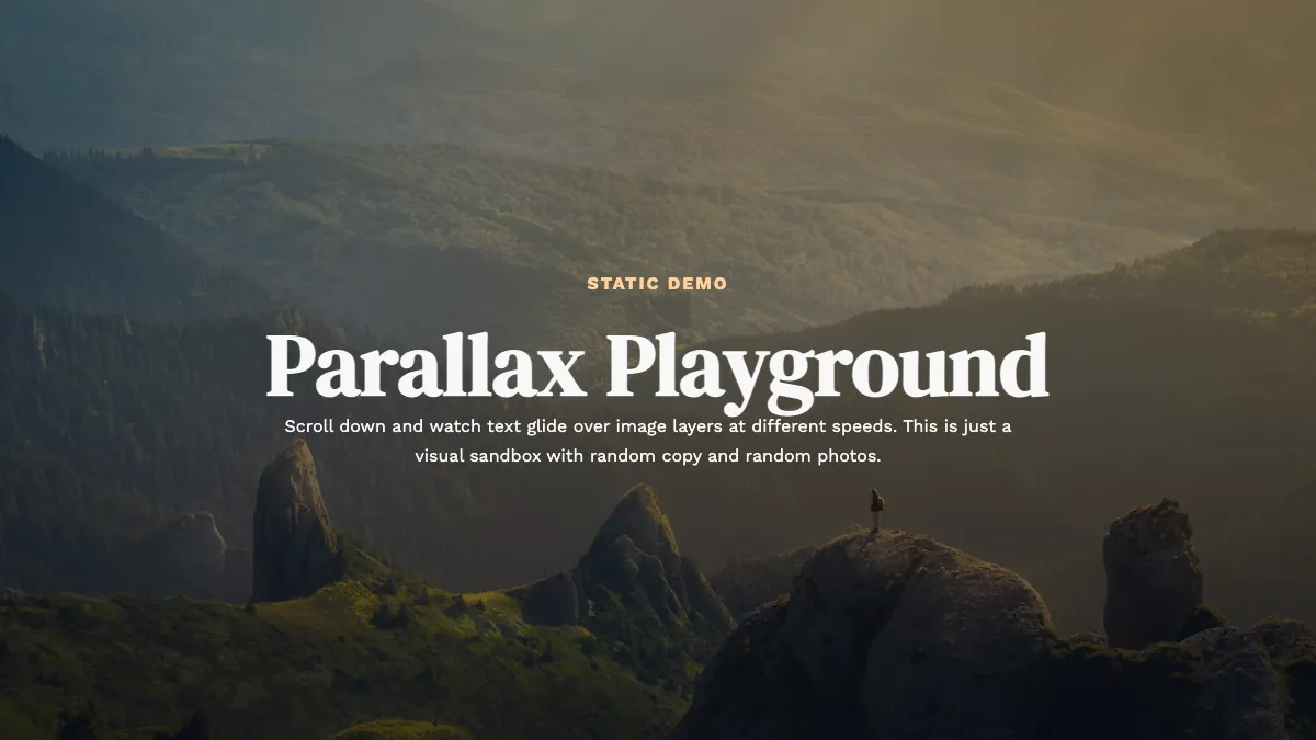 Parallax Playground screenshot